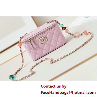 Chanel Lambskin, Resin & Gold-Tone Metal Clutch with Chain Bag AP3213 Pink 2025